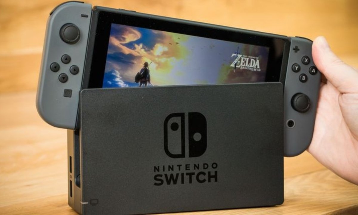 Nintendo Switch with Zelda Breath of the Wild