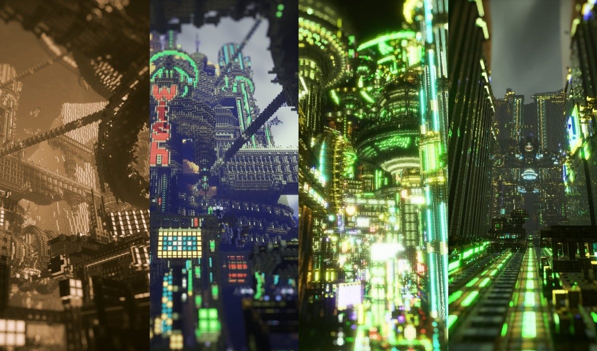 Crazy Minecraft Cyberpunk City