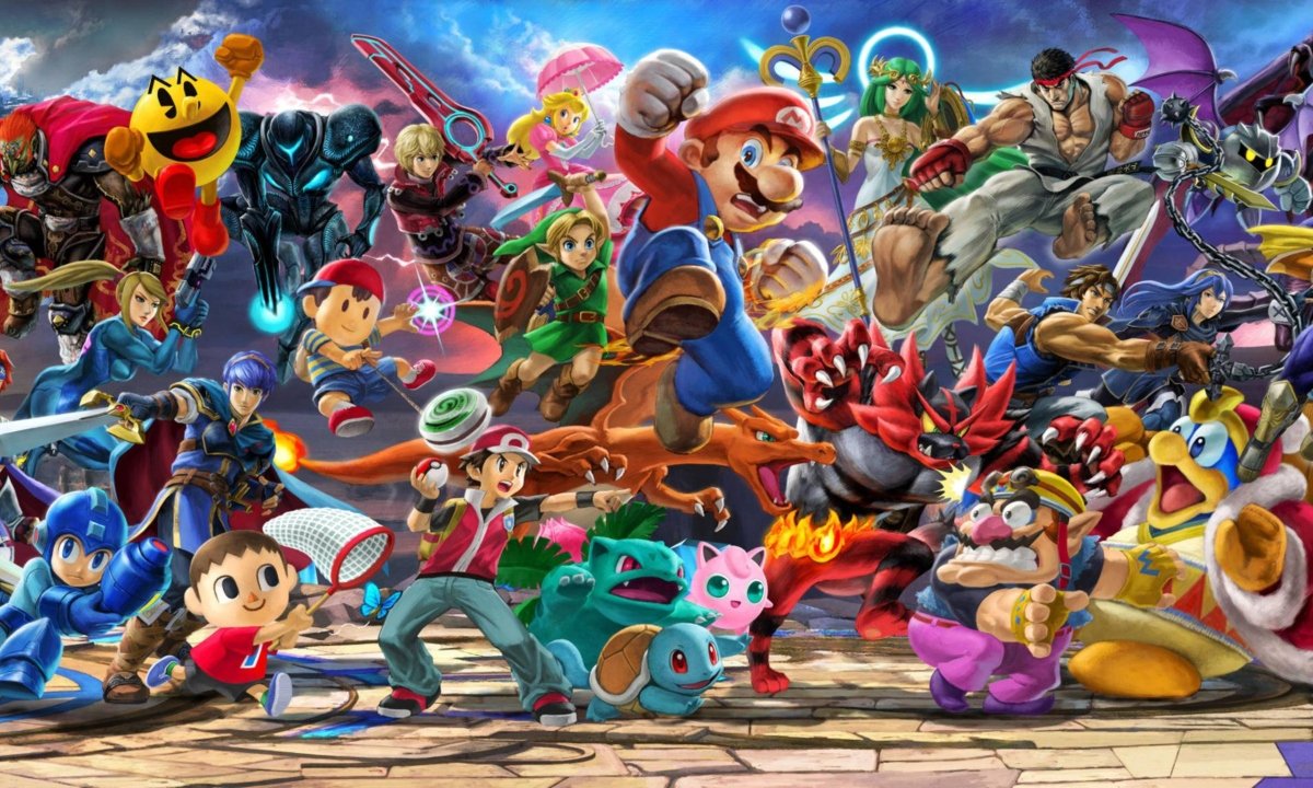 Super Smash Bros. Ultimate cast ensemble 