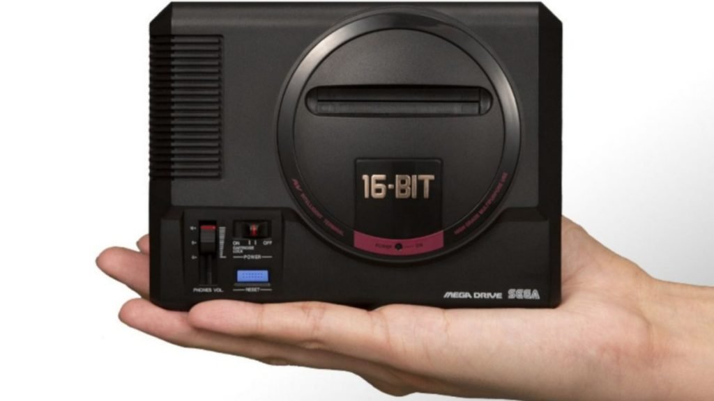 Sega Genesis Mini in hand